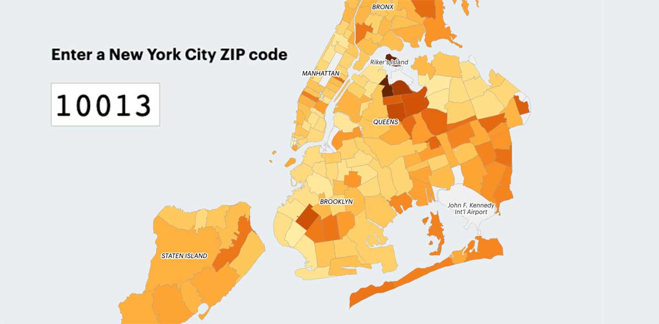 NYC Map Shows Which Zip Codes Have Been Hit Hardest By 42 OFF
